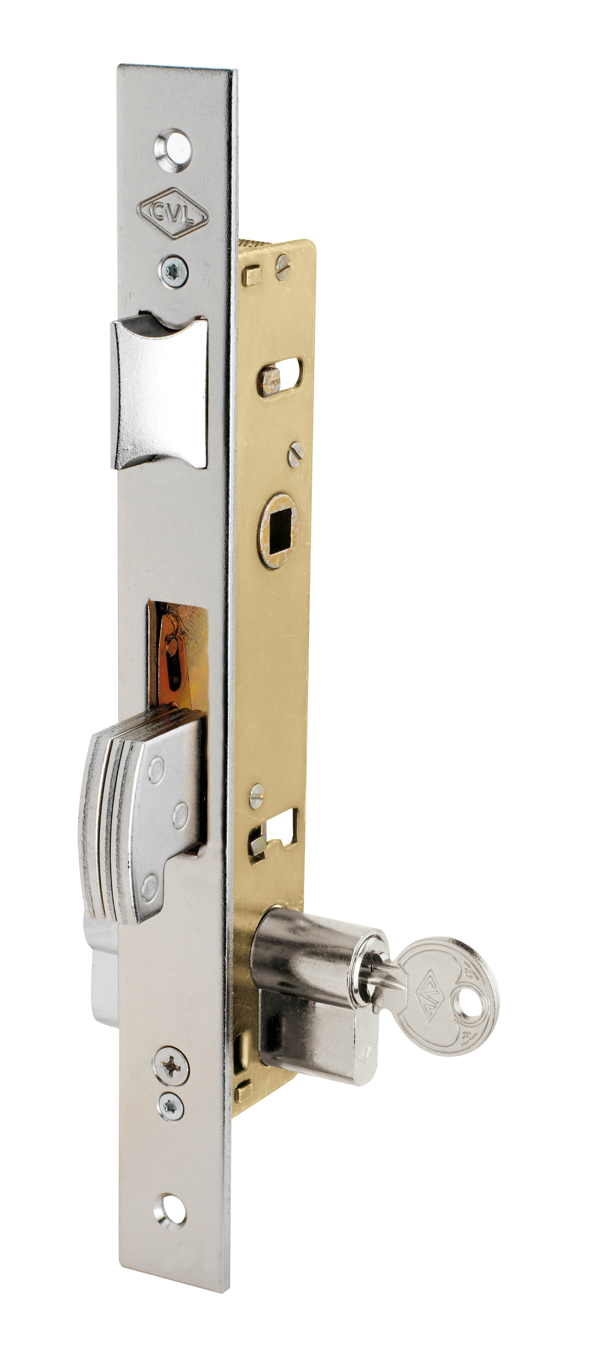Cerradura de embutir CVL 1990 de gancho para puerta metálica