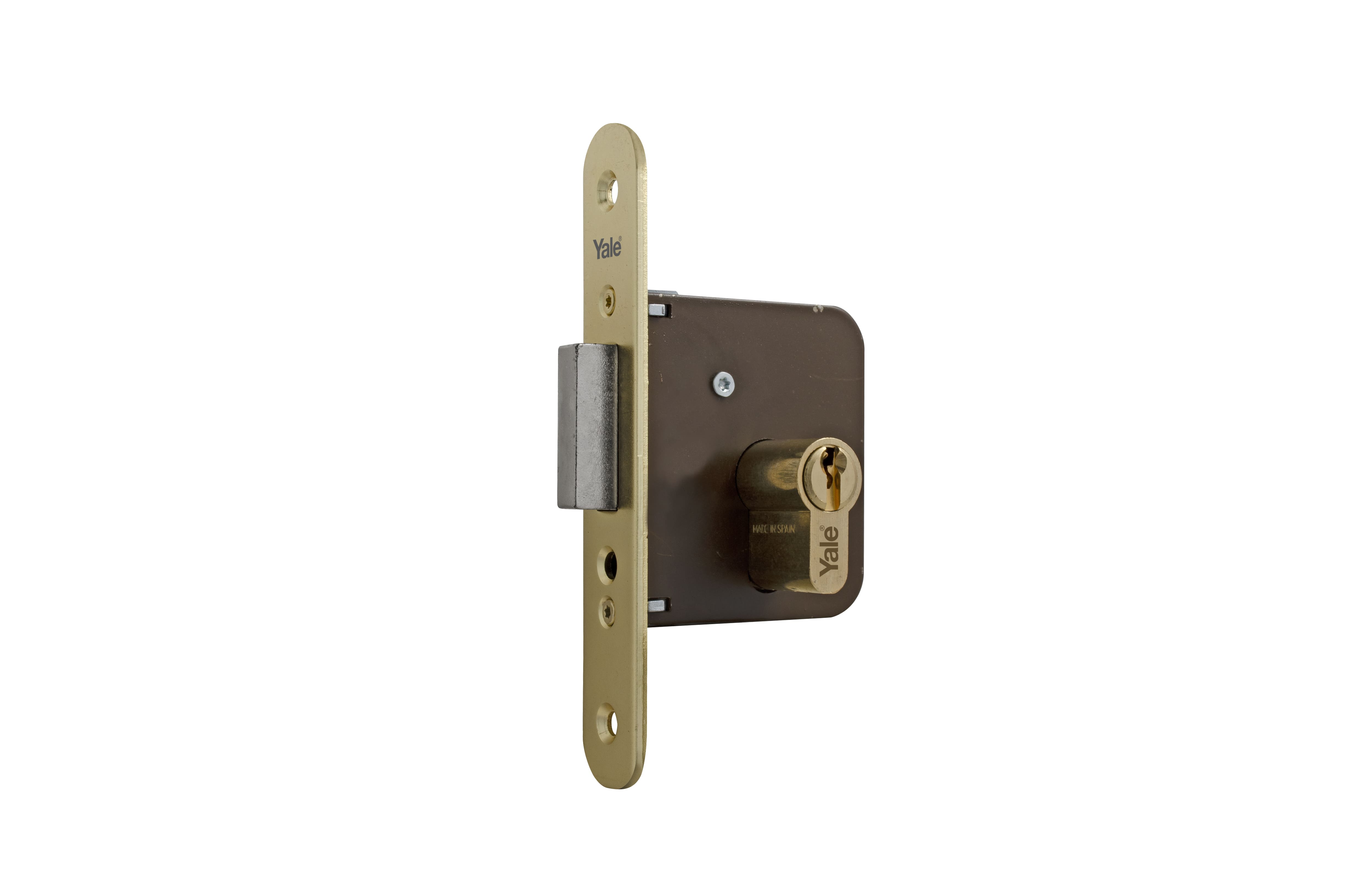 Cerradura de embutir Yale 601 con canto redondo