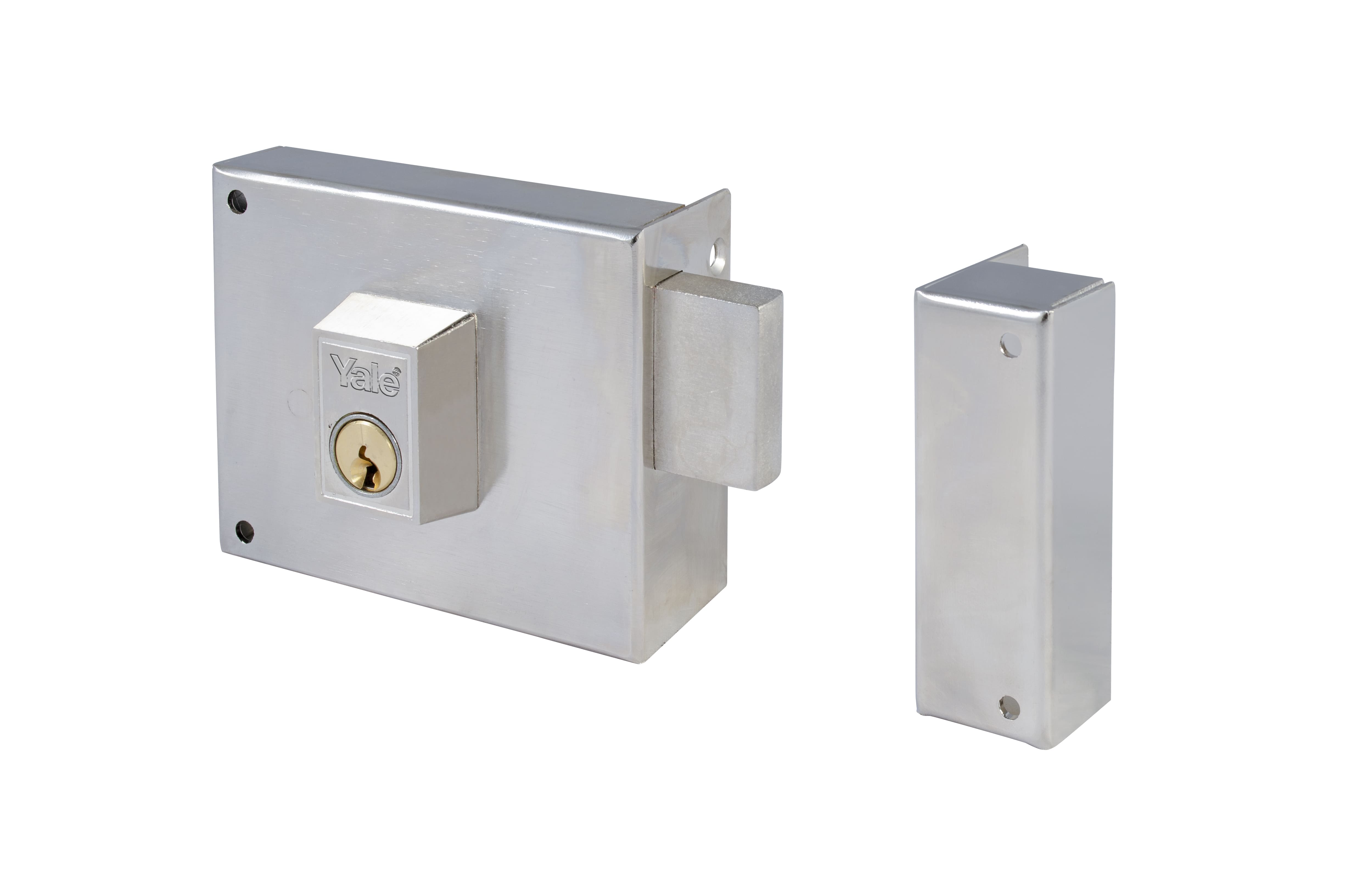 Cerradura de sobreponer Yale 124 niquelada