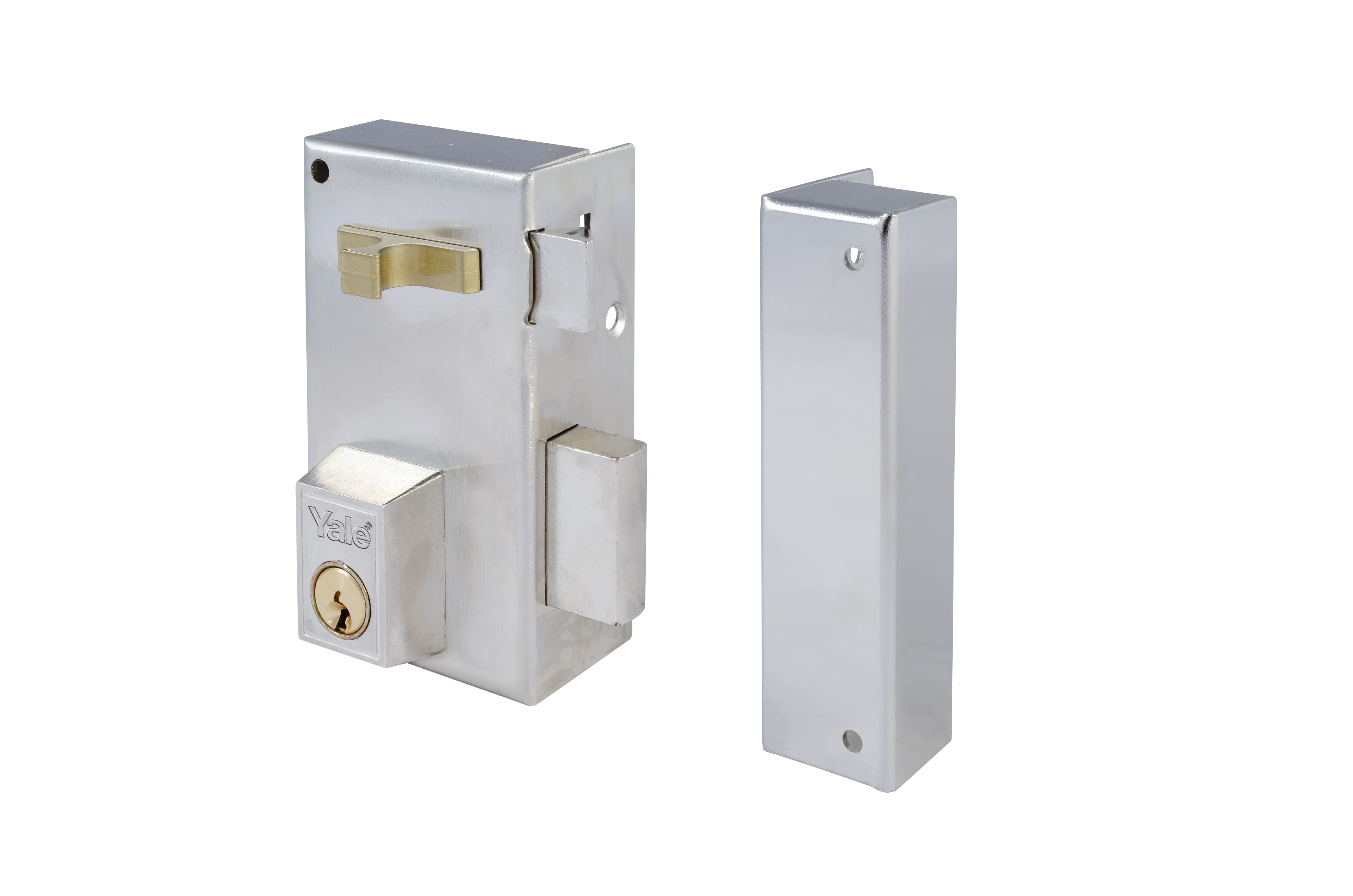 Cerradura de sobreponer Yale 56A niquelada