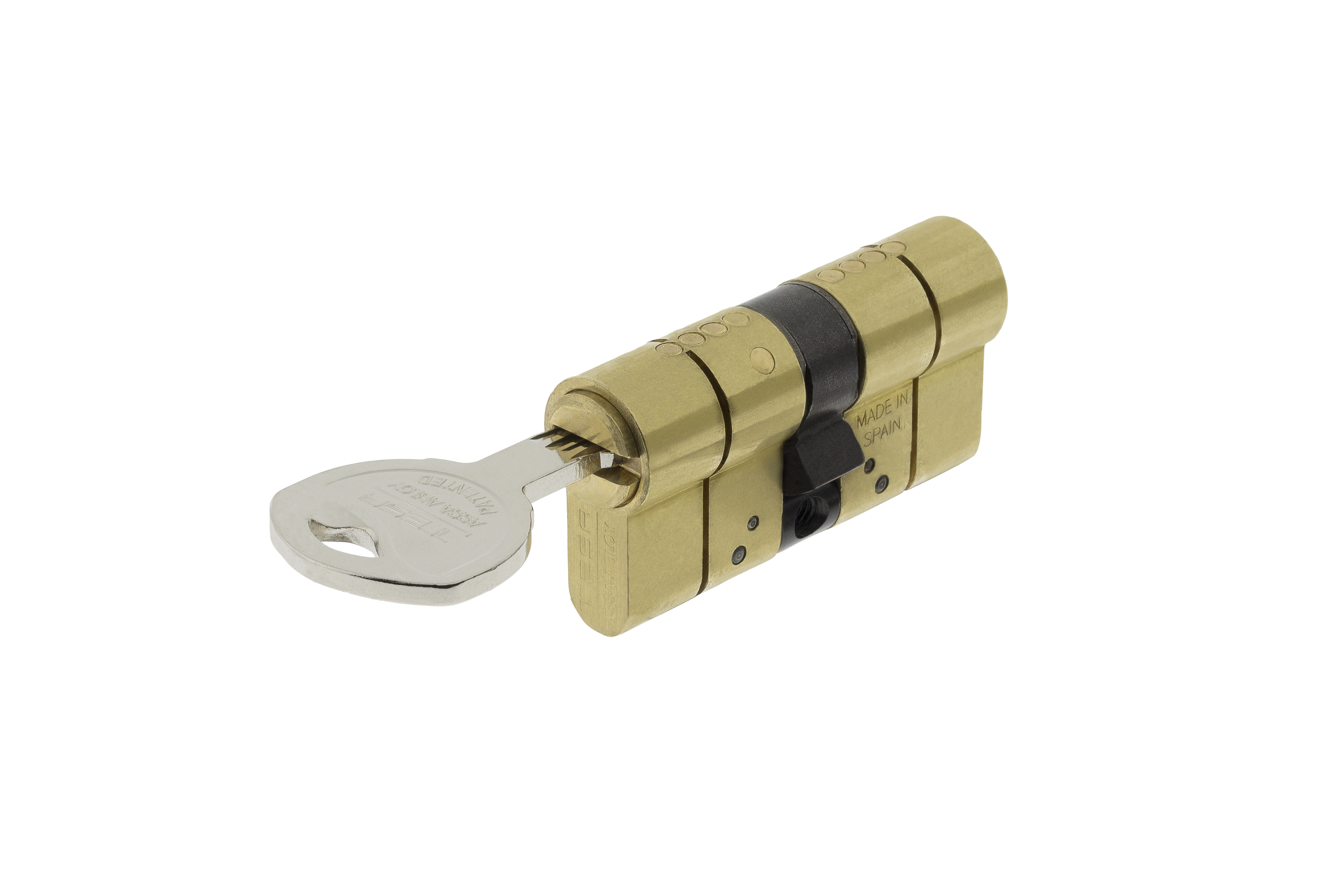 Cilindro TESA T70 — doble antirrotura llave cuello estrecho