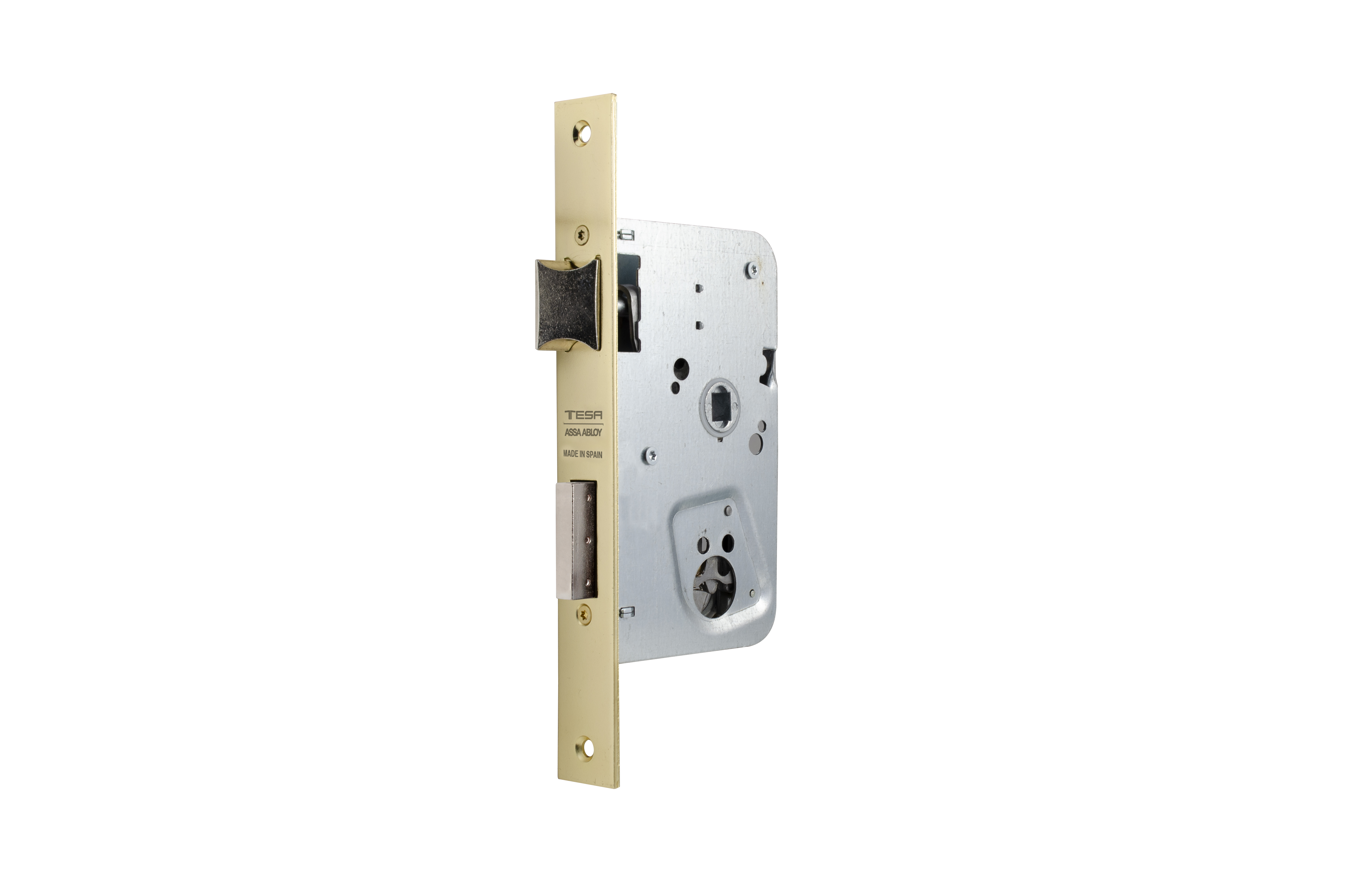 Cerradura TESA 2010 para puerta de madera en hierro latonado