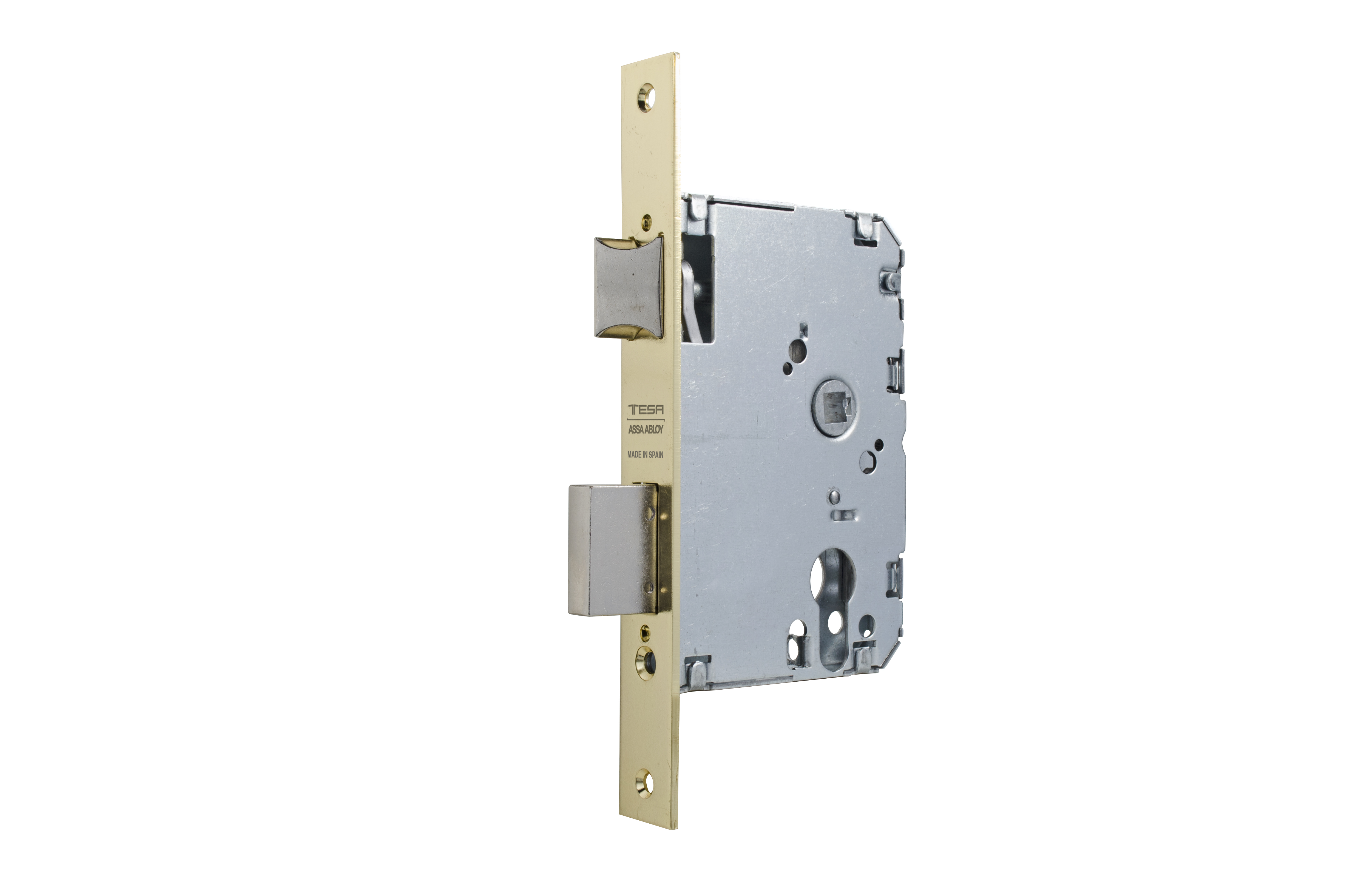 Cerradura TESA 2010P para puerta de madera en hierro latonado